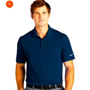 Nike Men's Navy Polo Shirt XL w/white Swoosh on sleeve (Next Gear Capital logo)